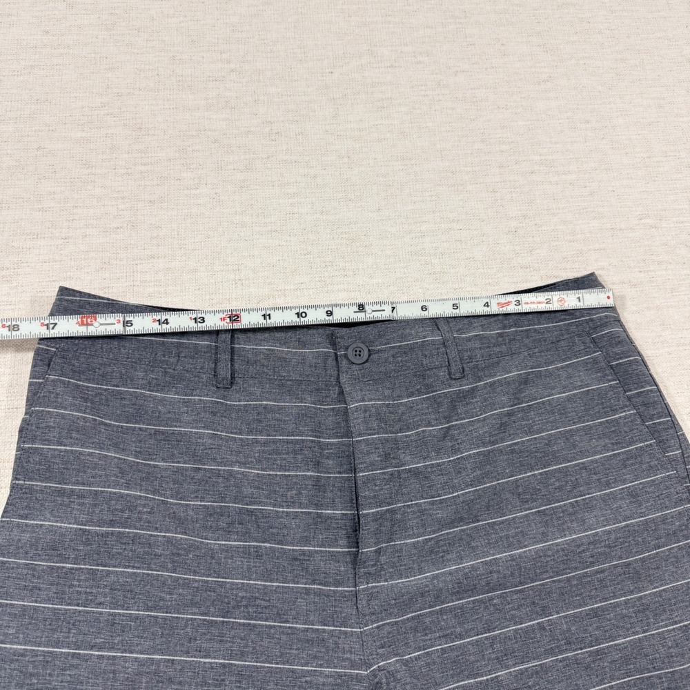 Goodfellow & Co Hybrid Shorts Mens 34 Gray Good Pinstripe Quick Dry Swim Trunk - Picture 4 of 5